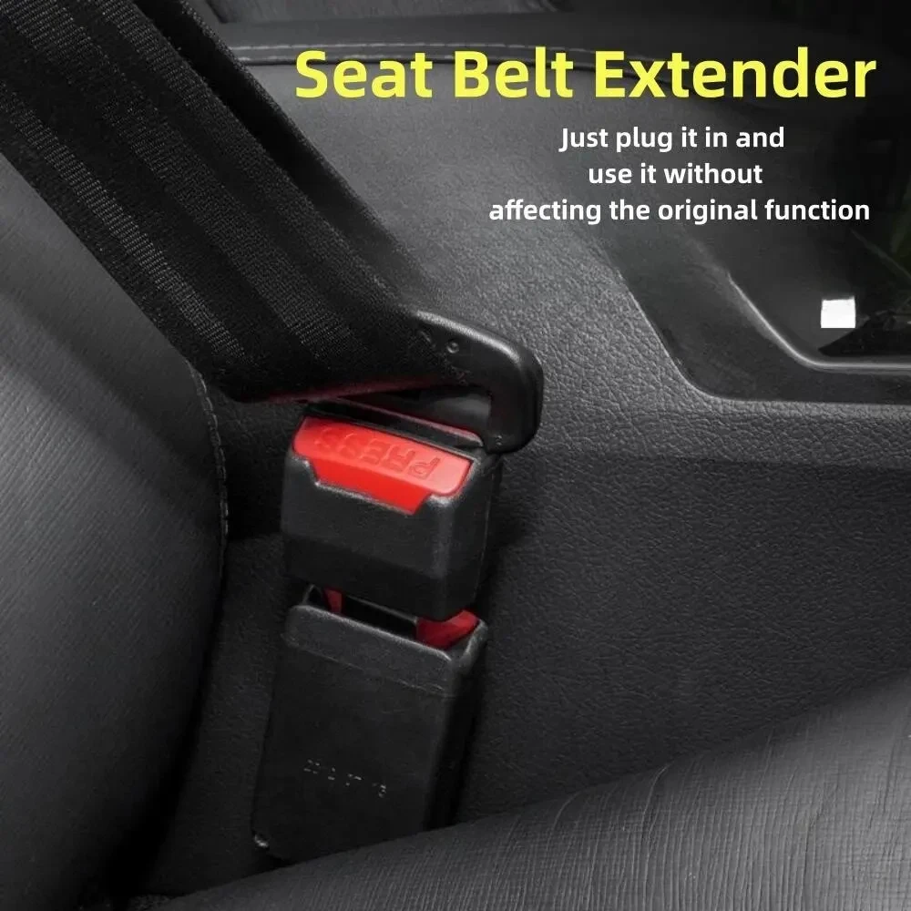 2 PCS Car Seat Belt Clip Extender Safety Seatbelt Lock Buckle Plug Thick Insert Socket Extender Safety Buckle