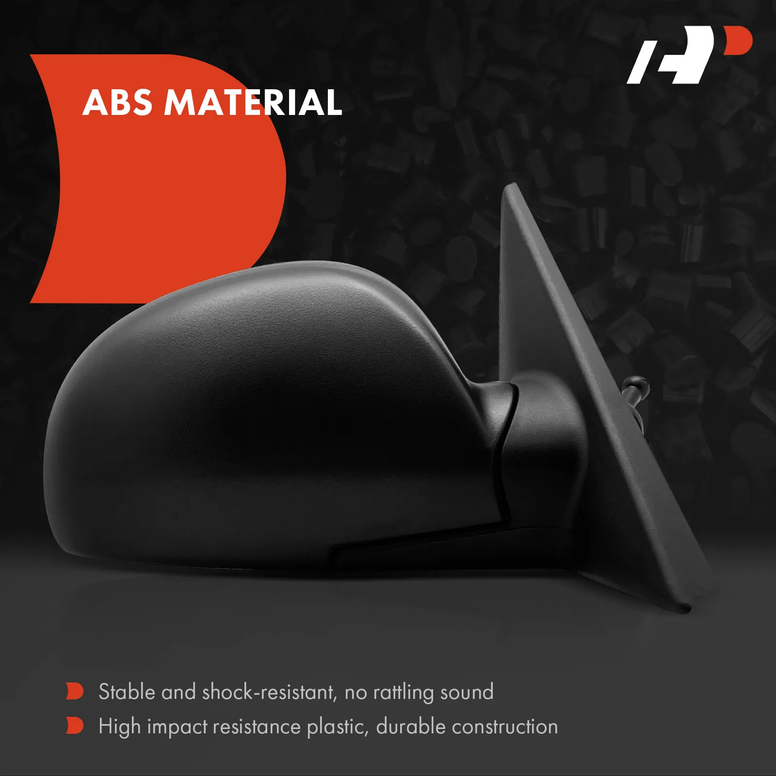 A-Premium Passenger Side Manual Door Mirror for Hyundai Accent 2002-2006 Manual Folding Black