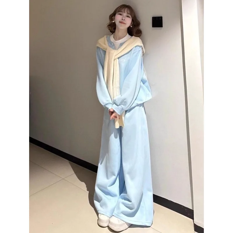 Sportswear Suit Female Autumn Winter Student Korean Version Loose and Thin Fashion Internet Celebrity Lazy Style Wear Casual Set