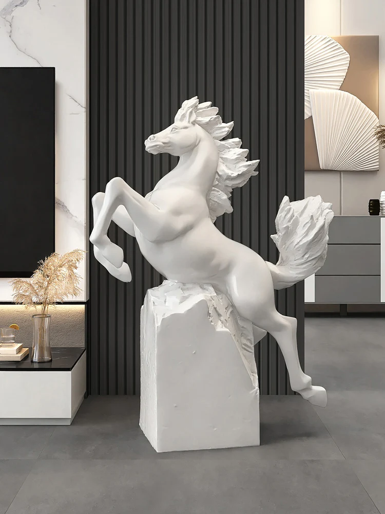 Home Decor Horse Statues Floor Decorations Nordic Living Room Large Welcome Art Sculptures Housewarming Gifts Interior Figurines