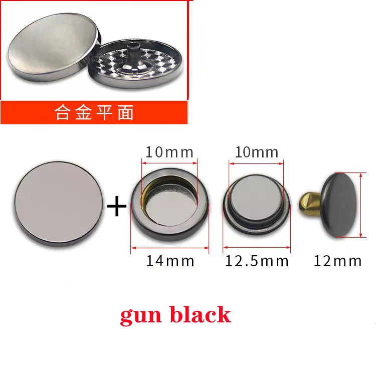 10 Sets Metall Tasten Leder Druckknöpfe 15mm 501 Runde Farbe Taste Keine Nähen für Kleidung, Jacken, jeans