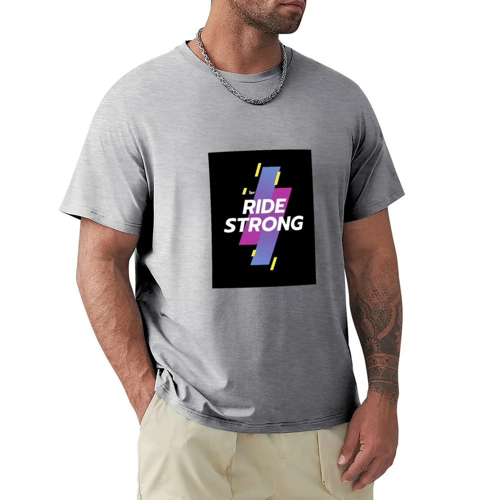 

RIDE STRONG T-shirt cute tops Short sleeve tee for a boy sweat fruit of the loom mens t shirts