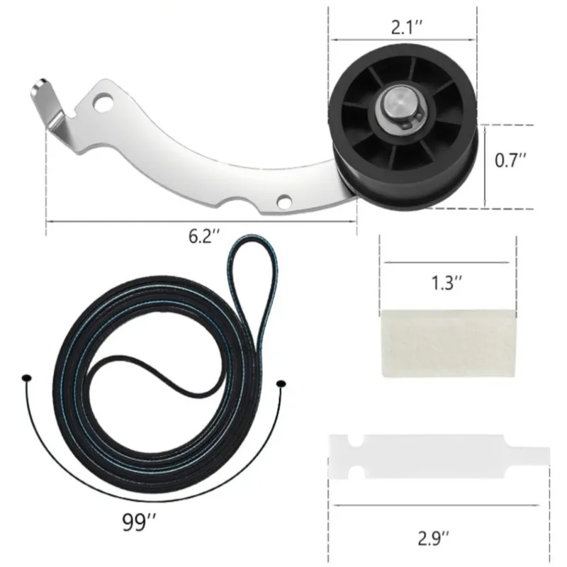 【THANKSGIVING DAY】For RB170002KIT Replacement Dryer Drum Assembly Kit Driven Pulley, Drum Belt And Drum Slide
