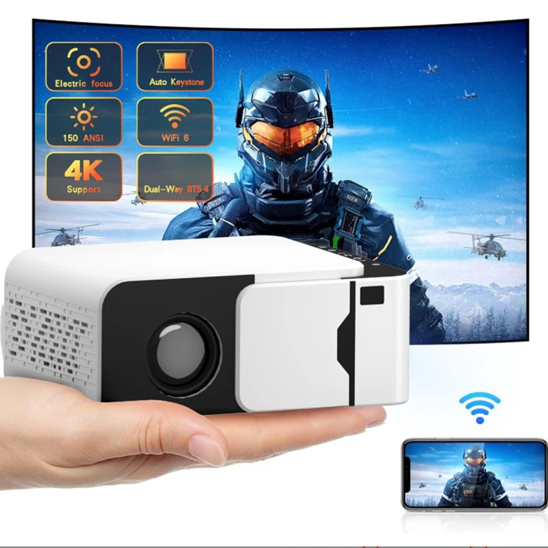 

Мини-проектор MiniT5 Home HD, портативный, для домашнего кинотеатра, с поддержкой смартфонов, вилка стандарта США - A32R