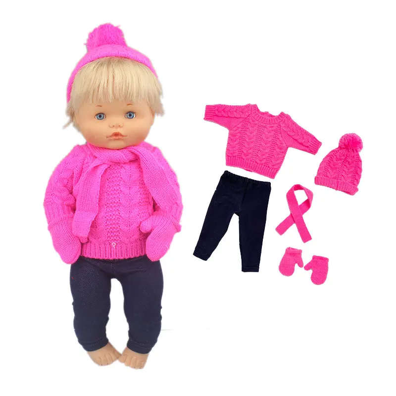 2022 Lovely Christmas Christmas Sweater  Suit  For 42 cm Nenuco Doll 17 Inches Baby Doll Clothes