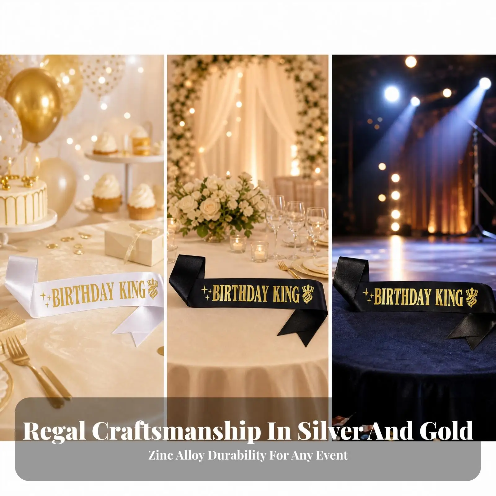 2xEye-Catching Birthday Sash | Pointed Ends, Ceremonial Sash, picture-ready, Men