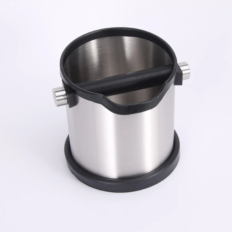 High Quality Silver Stainless Steel High-end Coffee Accessories Coffee Knock Box