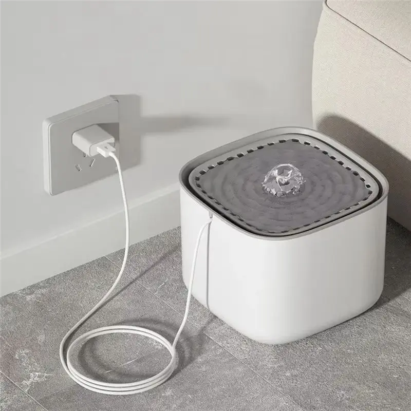 J1UL1N Cat Water Fountain Electric Automatic Recirculating Dispenser Quiet Large Capacity Pet Drinking Bowl Detachable