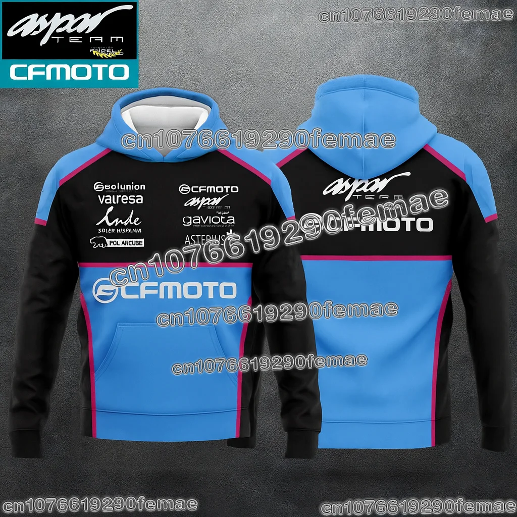 

2026 CFMOTO Aspar Team Long Sleeve Hoodie Men Women Motorcycle Racing Style Comfortable Fashion Sportswear Hoodie