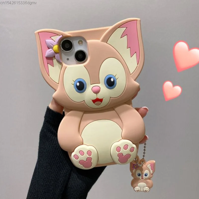 Disney LinaBell Cute 3D Anime Apple Phone Aesthetic Case Iphone 14 7 8 Plus Cover Kawaii Korean Style Iphone 11 12 13 Pro Max