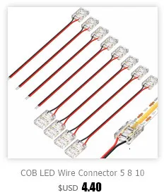 COB-LED-Drahtverbinder, 5, 8, 10 mm Verbindung, lötfreie Mini-Schnalle, FCOB, RGB, CCT, LED-Streifen, Lichter, 2, 3, 4-polig, kein dunkler Bereich – Detail 2