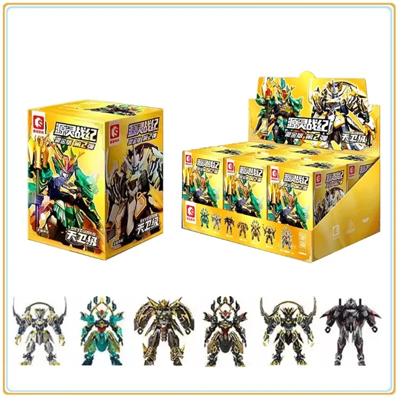 

В наличии оригинальная вторая партия позолоченной версии моделей Zangdao, синий дракон и белый тигр, слепая коробка, игрушки, строительные подарки