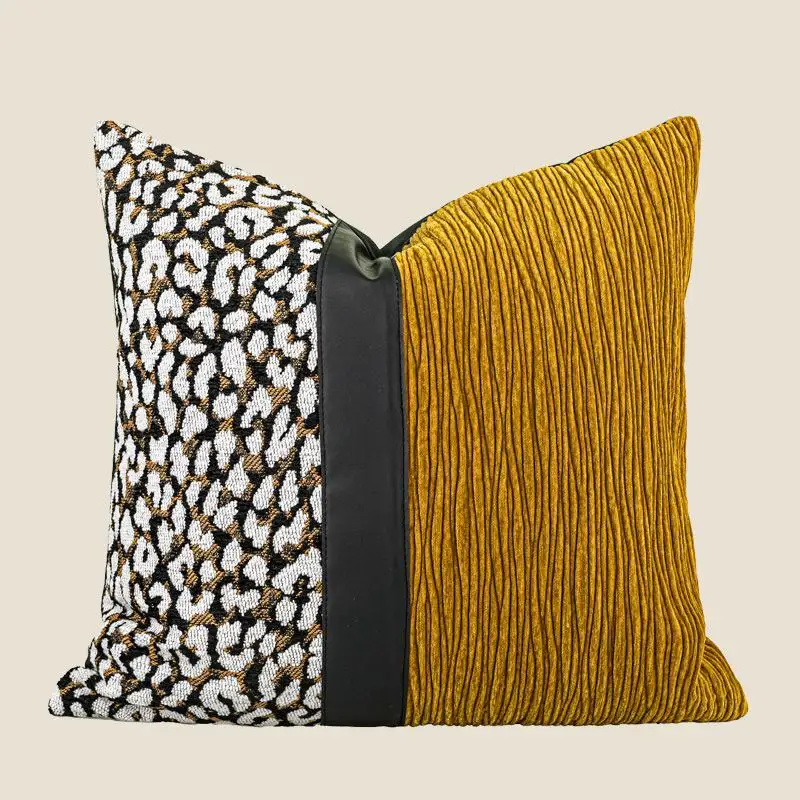 30X50/50X50CM Black Gold Leopard Splicing Throw Pillow Cover Modern light luxury Cushion Cover Decor Home Decorative Pillowcase