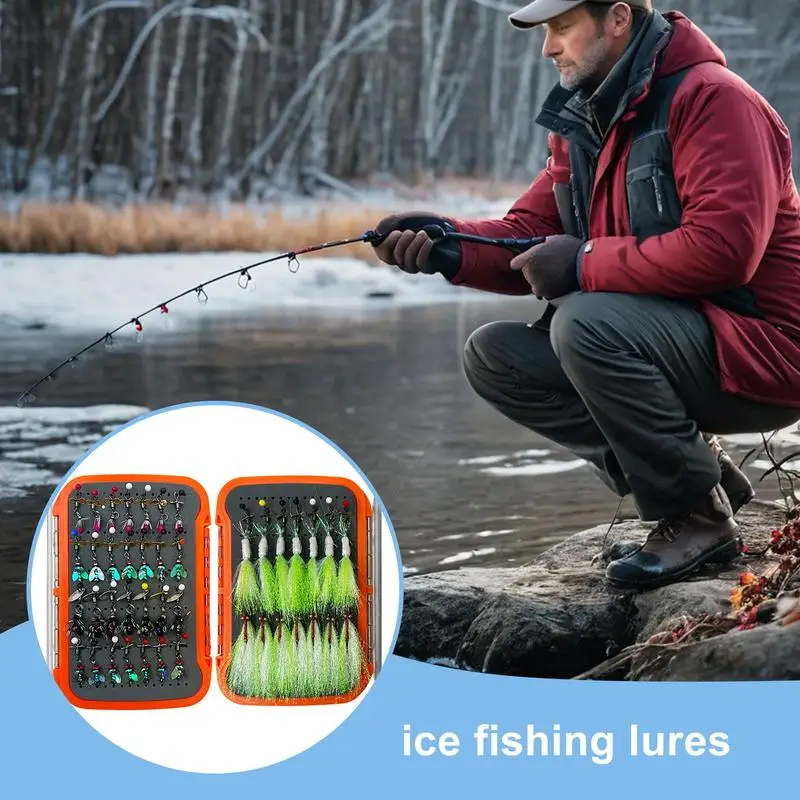 Fishing Attractor Bait Hook Simulated Ice Fishing Lures Set Lifelike Design Leisure Tool For Stream Adventure Or Lake Adventure