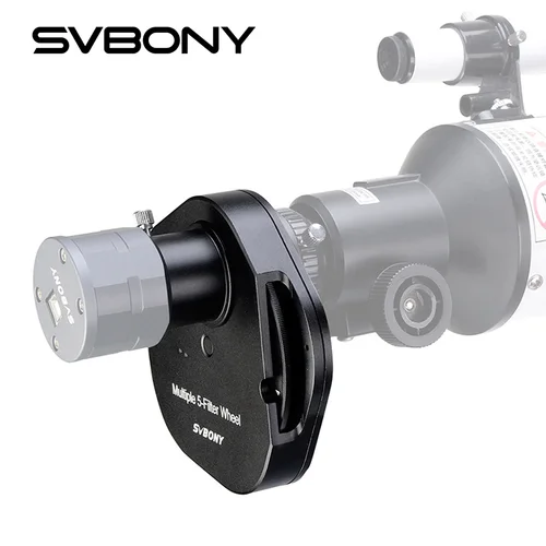 Svbony SV133 Roda de filtro de telescópio 1.25/2 filtros de metal com 5 posições para ocular de telescópio para telescópios astronômicos