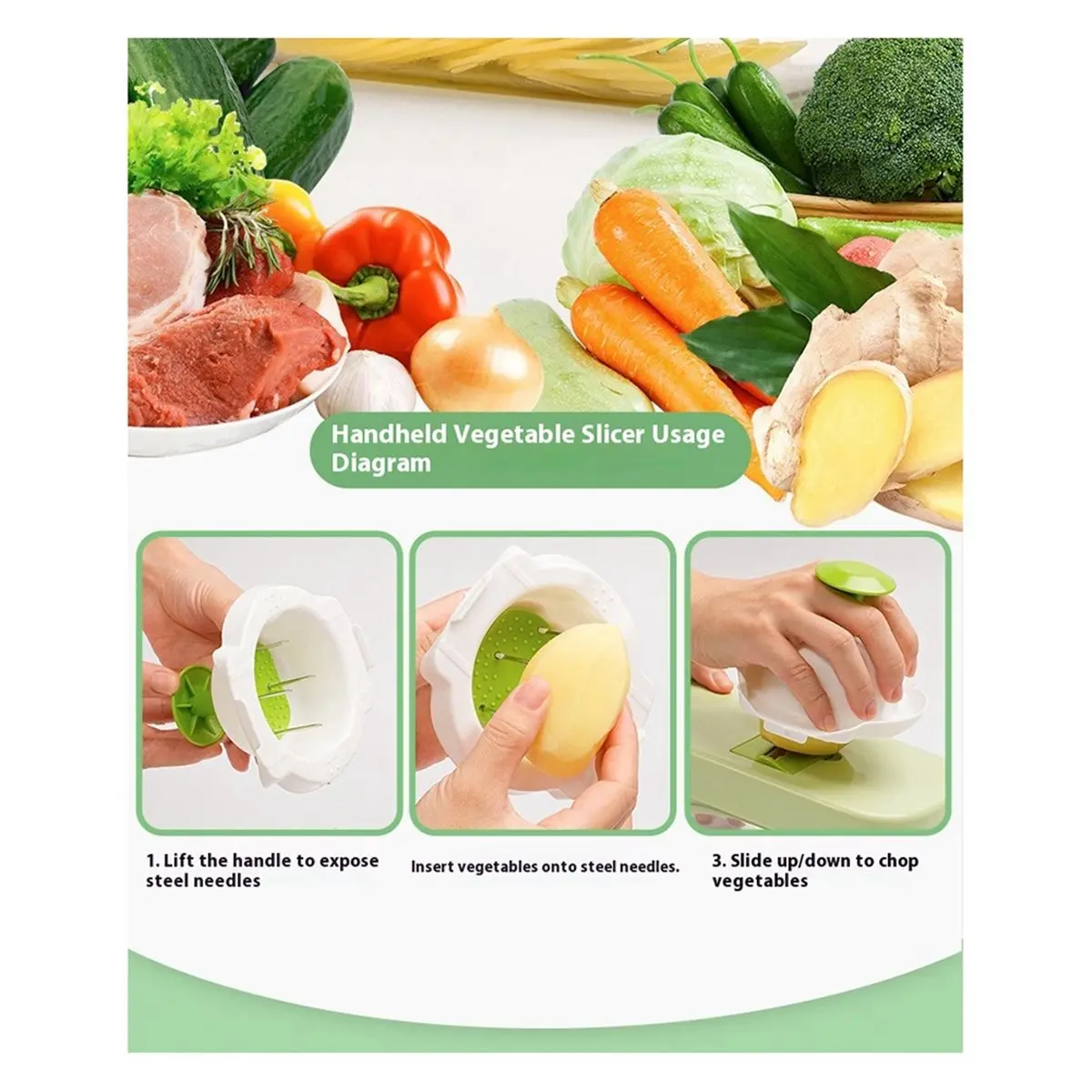 2026 New Vegetable Cutting Artifact Multifunctional Grater Potato Slicer Shredder Onion Dicer Vegetable Cutter