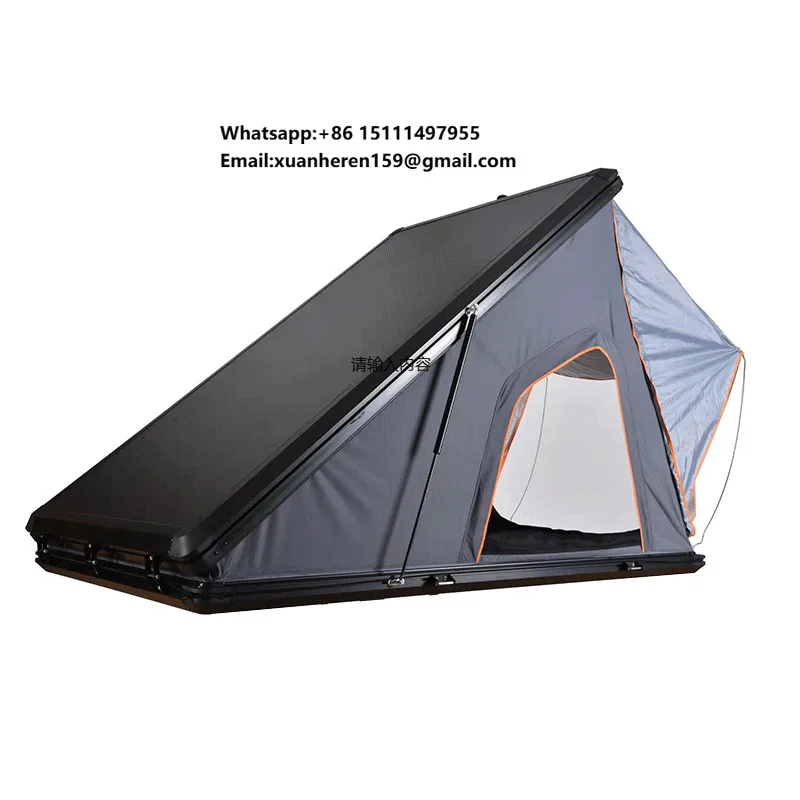 Manual Silverado Aluminum Alloy Triangle Roof Tent Pickup Truck High Cover Integrated Waterproof Double Canopy Outdoor Car Roof