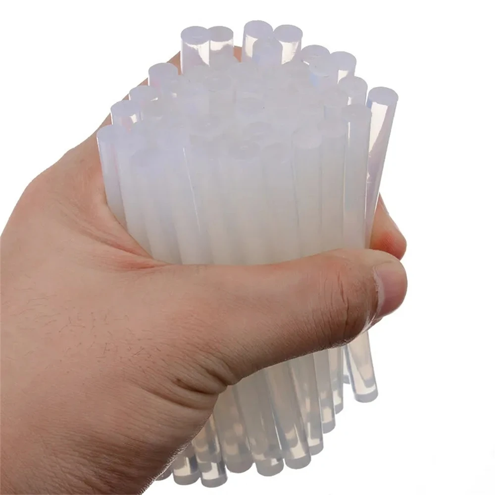 10Pcs/Sets 7mm x 100mm Hot Melt Gun Glue Sticks Plastic Transparent Sticks for Glue Gun Home Power Tool Accessories