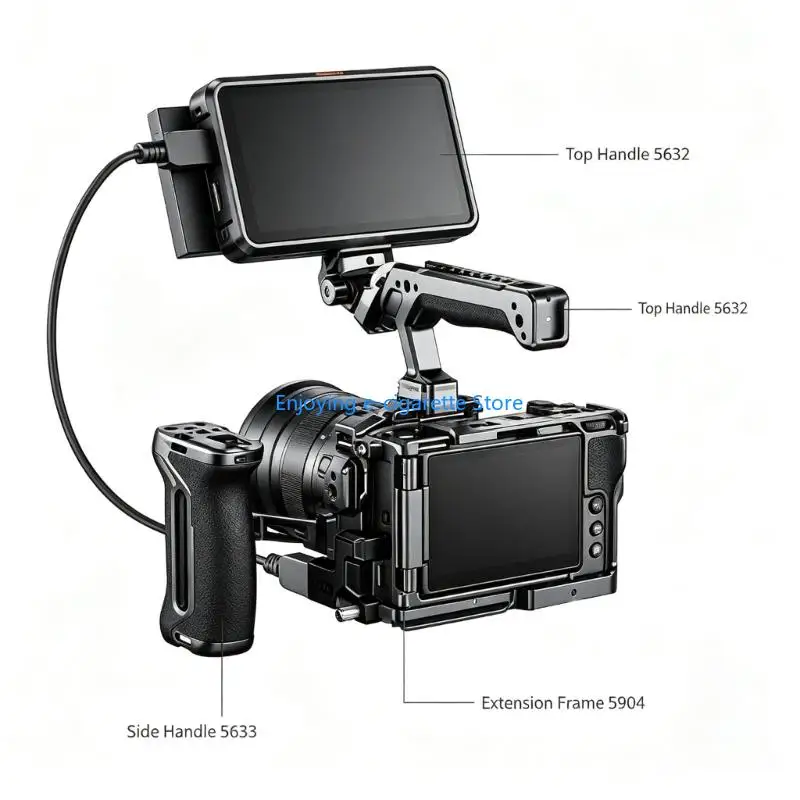 Camera Rigs Typ-D-Anschlussadapter mit Schraubbefestigung für ZR-Monitor-Link Y4QF – Detail 9