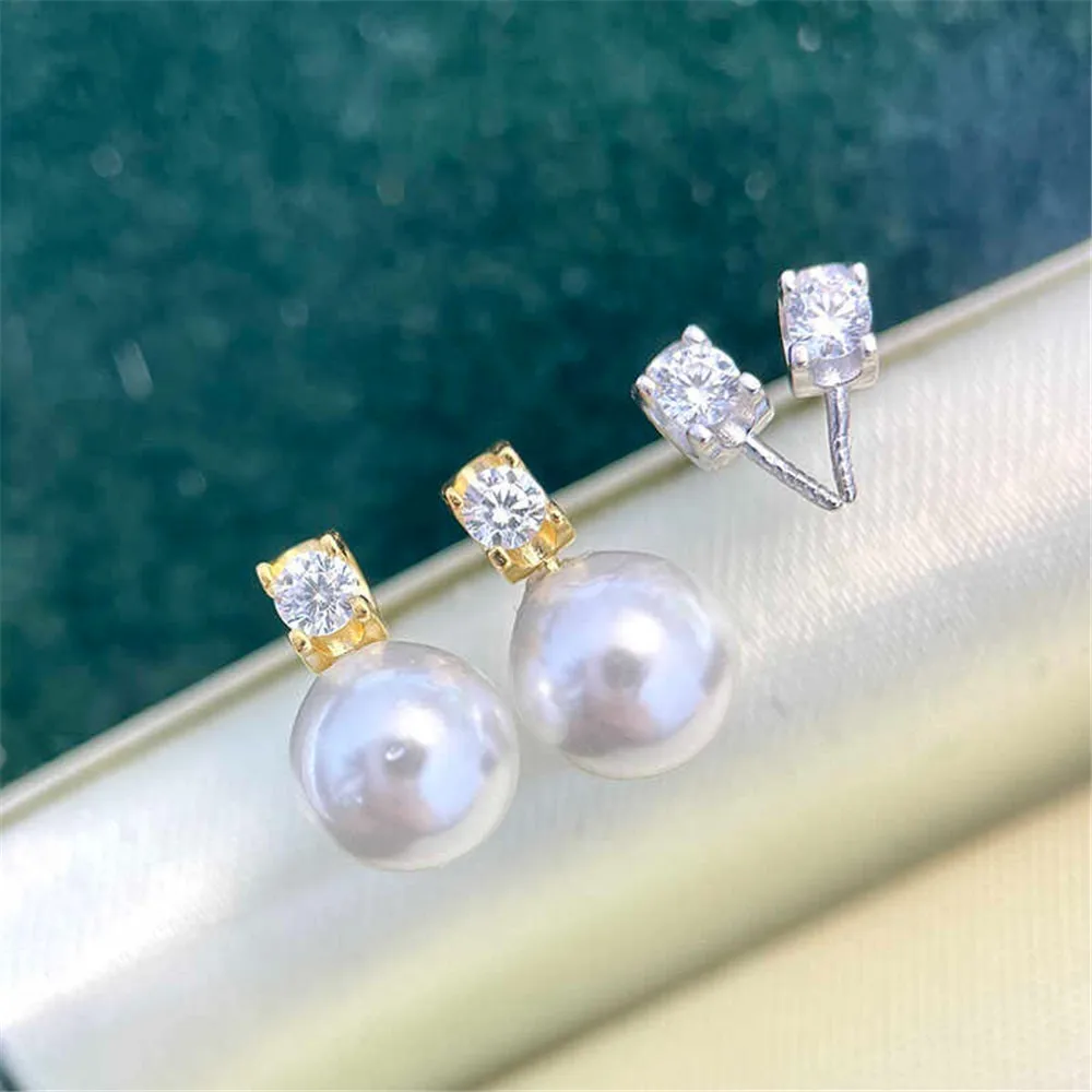 S925 Sterling Silver Pearl Earring Settings DIY Jewelry Making Supplies Blank Earring Posts for Handcrafted Accessories No Pearl