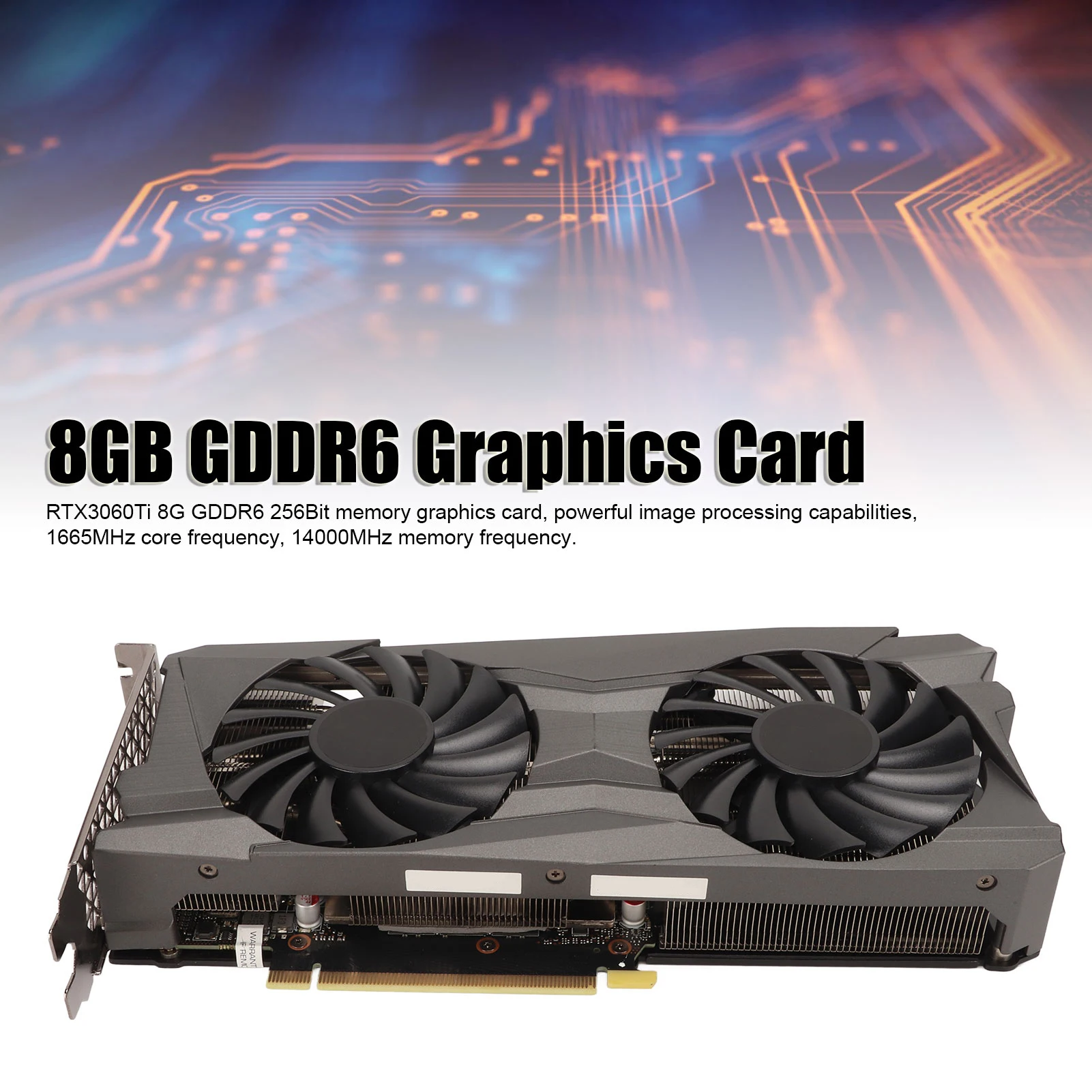 RTX3060Ti 8G GDDR6 256Bit Graphics Card 7680x4320 Resolution Support HDR Technology Game Graphics Card for PC
