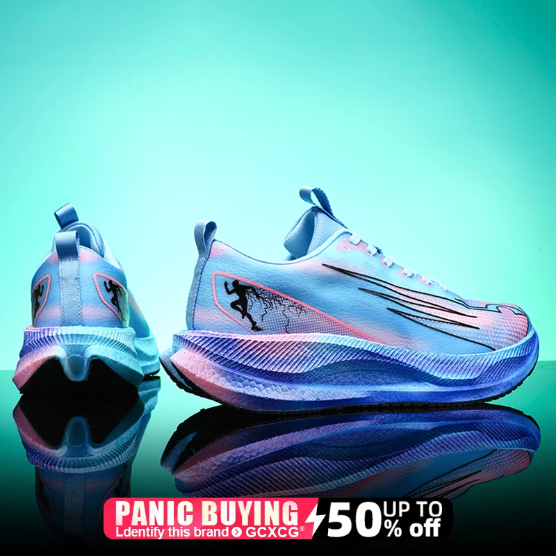 

Running Shoes Carbon Board Speciality Marathon Men Sports Breathable Lightweight Women's Comfortable Athletic Nonskid Sneakers