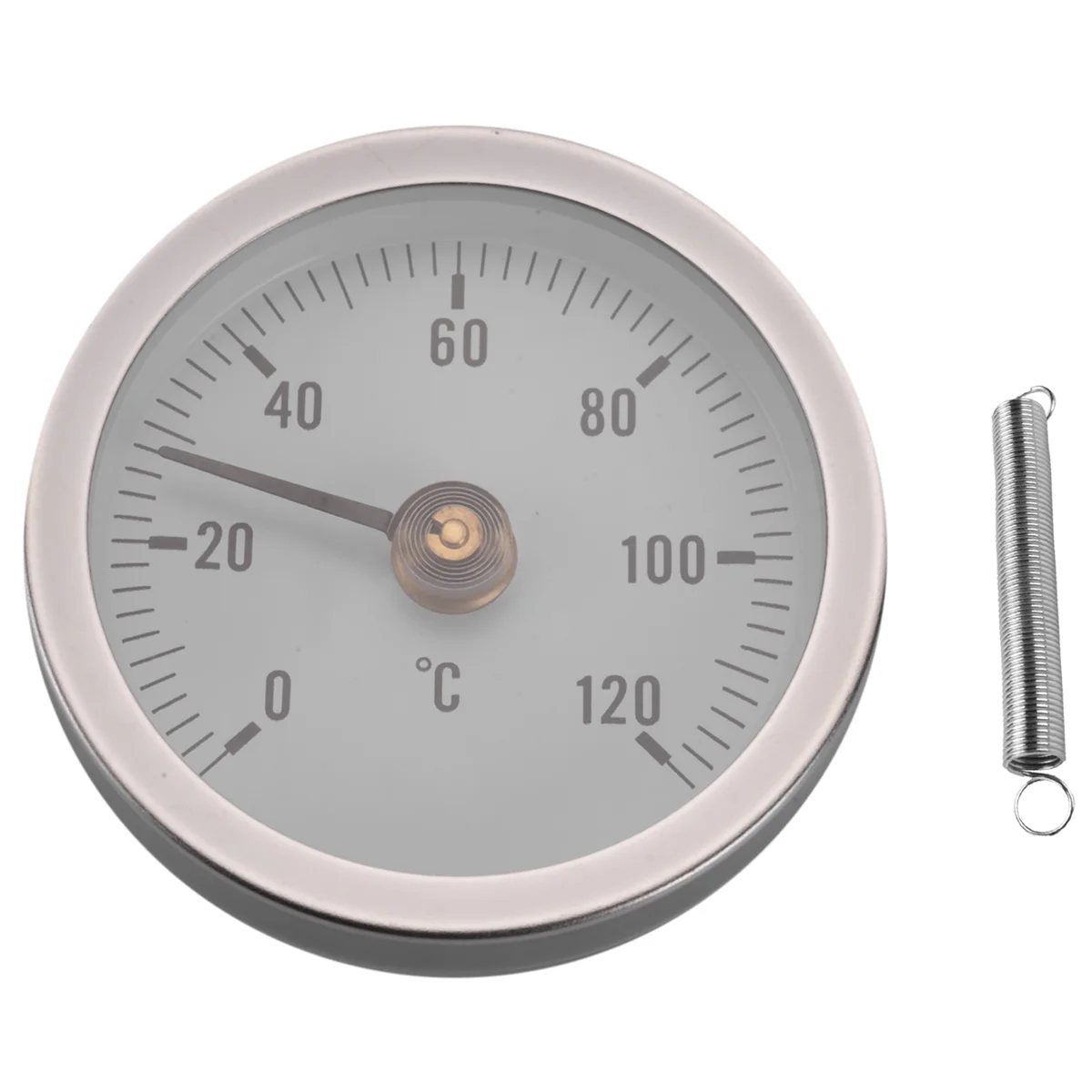 Ts-W50A Thermometer Hot Water Pipe Thermometer Bimetal Stainless Steel Surface Pipe Clip-On Temperature Gauge