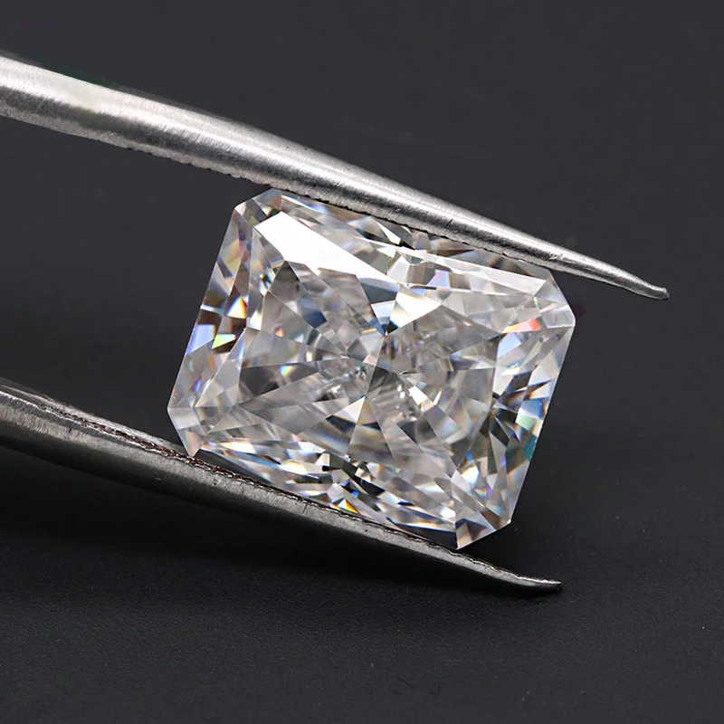1.0ct Radiant Cut Moissanite Stones Pass Diamond Tester Pen GRA Certificates D VVS1 Cheapest Factory Price Moissanite 01