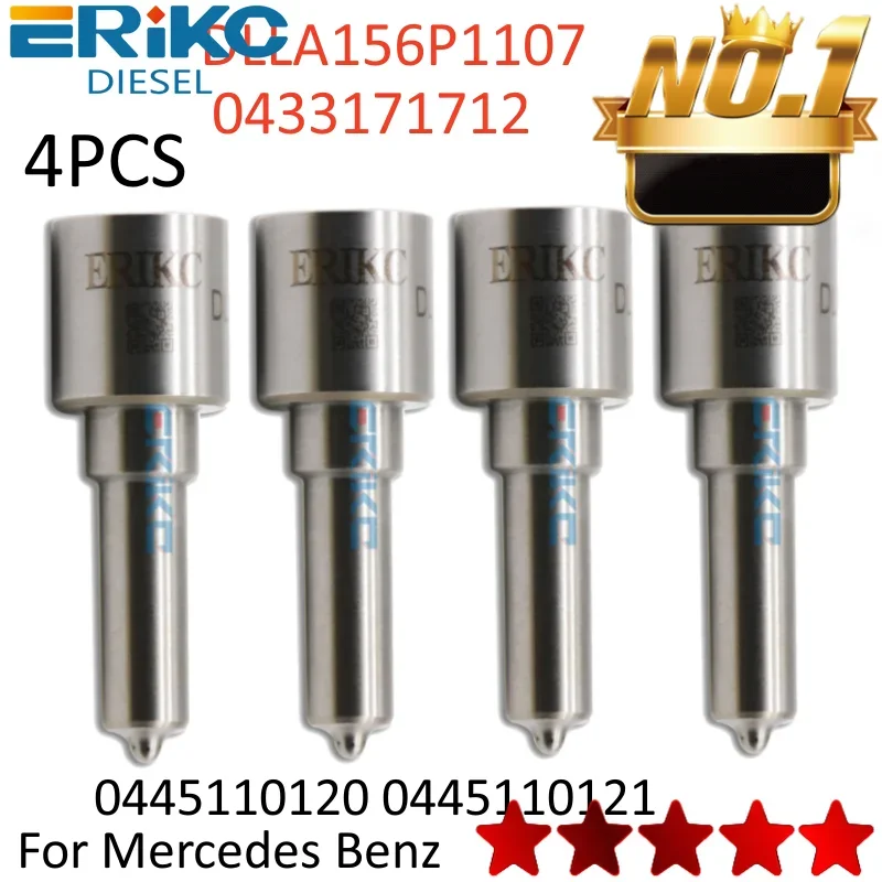 

4 PCS NEW DLLA 156 P 1107 for BZ 6130700887 Nozzle DLLA156P1107 0433171712 for Mercedes Benz 0445110120 0445110121 DLLA 156P1107