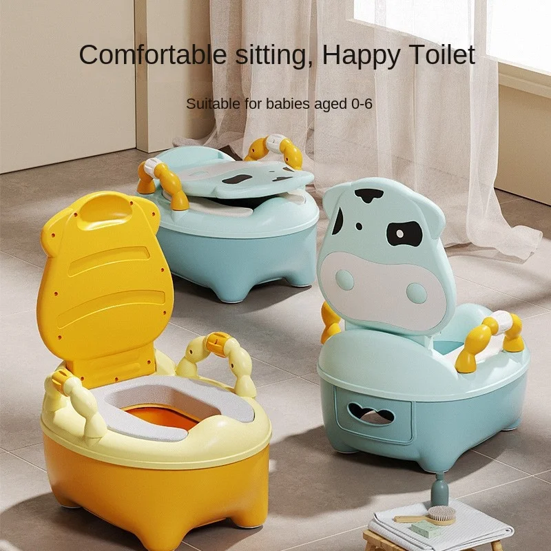 Baby Portable Potty Cute Plus Size Baby Toilet Training Chair with Detachable Storage Cover Easy To Clean Children's Toilet