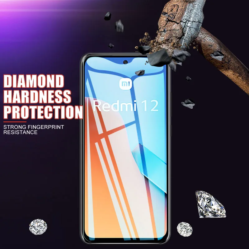 Protecteur d\'Écran en Verre pour Xiaomi, Film de Protection pour Redmi 12, 12C, A1, A2 Plus, Note 11T, 11R, 12R, 11SE, 11E Pro, 3 Pièces