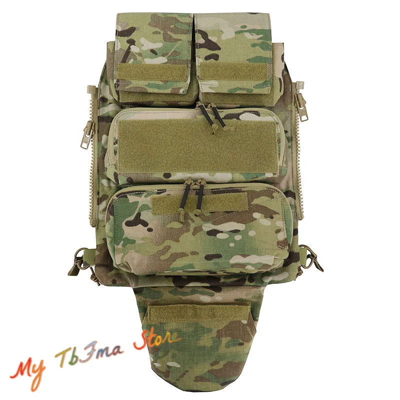 SUNSNOW New Tactical Zip-On Panel Zipper Back Panel Attachment Pouch Storage Bag For JPC 2.0 AVS Vest