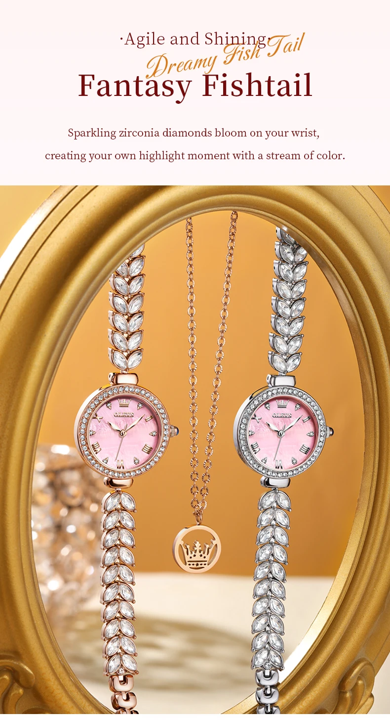 OLEVS 9971 Top Brand Women's Quartz Watches Diamond Bezel Luminous Waterproof Elegant Fashion Dress Wristwatch For Lady