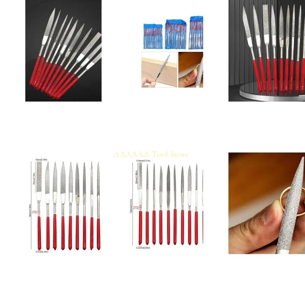 

A2BE 10Pieces Diamond Needle File Set For Jewelry Metal Ceramic Glass Stone