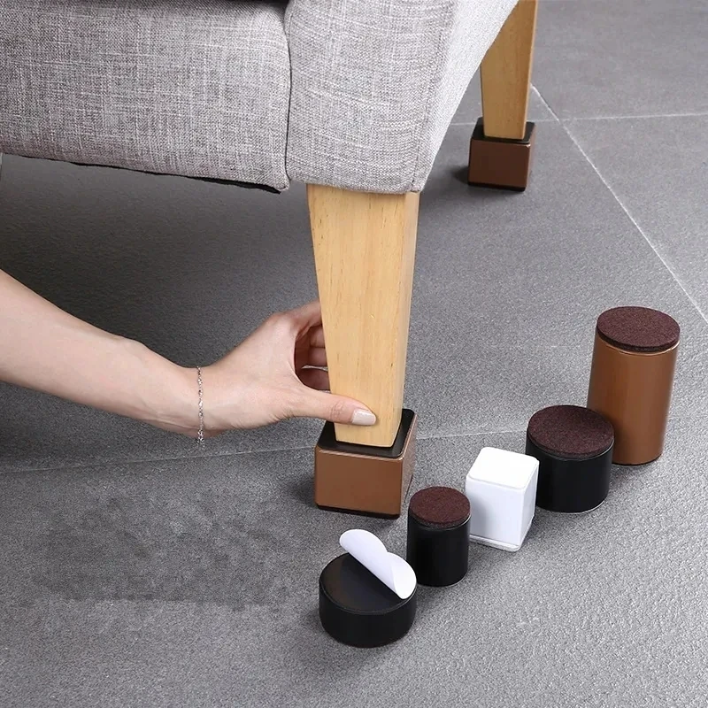 4 Pieces/Lot Solid Color Round Furniture Leg Heightening Foot Mat Cabinet Sofa Leg Heightening Mat New Home Furniture Foot Mat