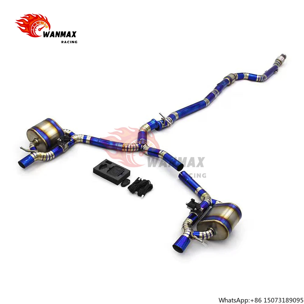 70mm Titanium Valved Exhaust System for  CLS 350 (LHD) - Sport Cat-Back Upgrade, Enhanced Sound & Power, Direct Bolt-On