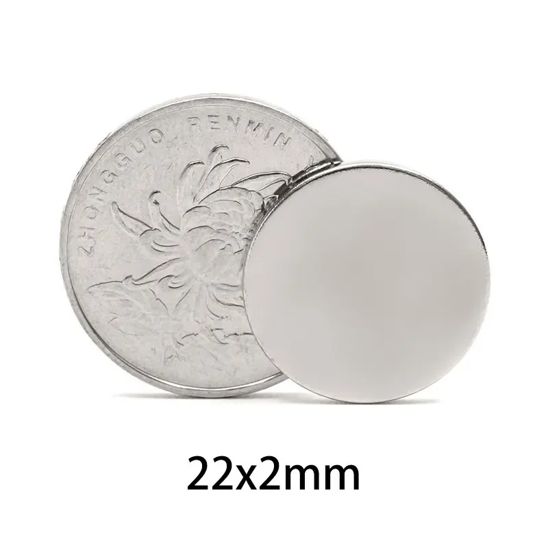 2/10/15/20/30/50PCS 22x2 mm Round Search Magnet 22mm X 2mm Disc Rare Earth Neodymium Magnet N35 Permanent Magnet Srtong 22*2 mm