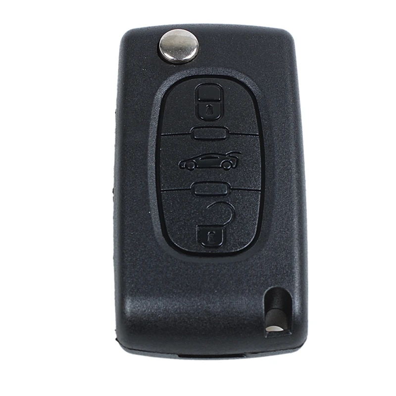 2X Key Remote Shell For Peugeot 407 And 407 SW Foldable 3 Buttons