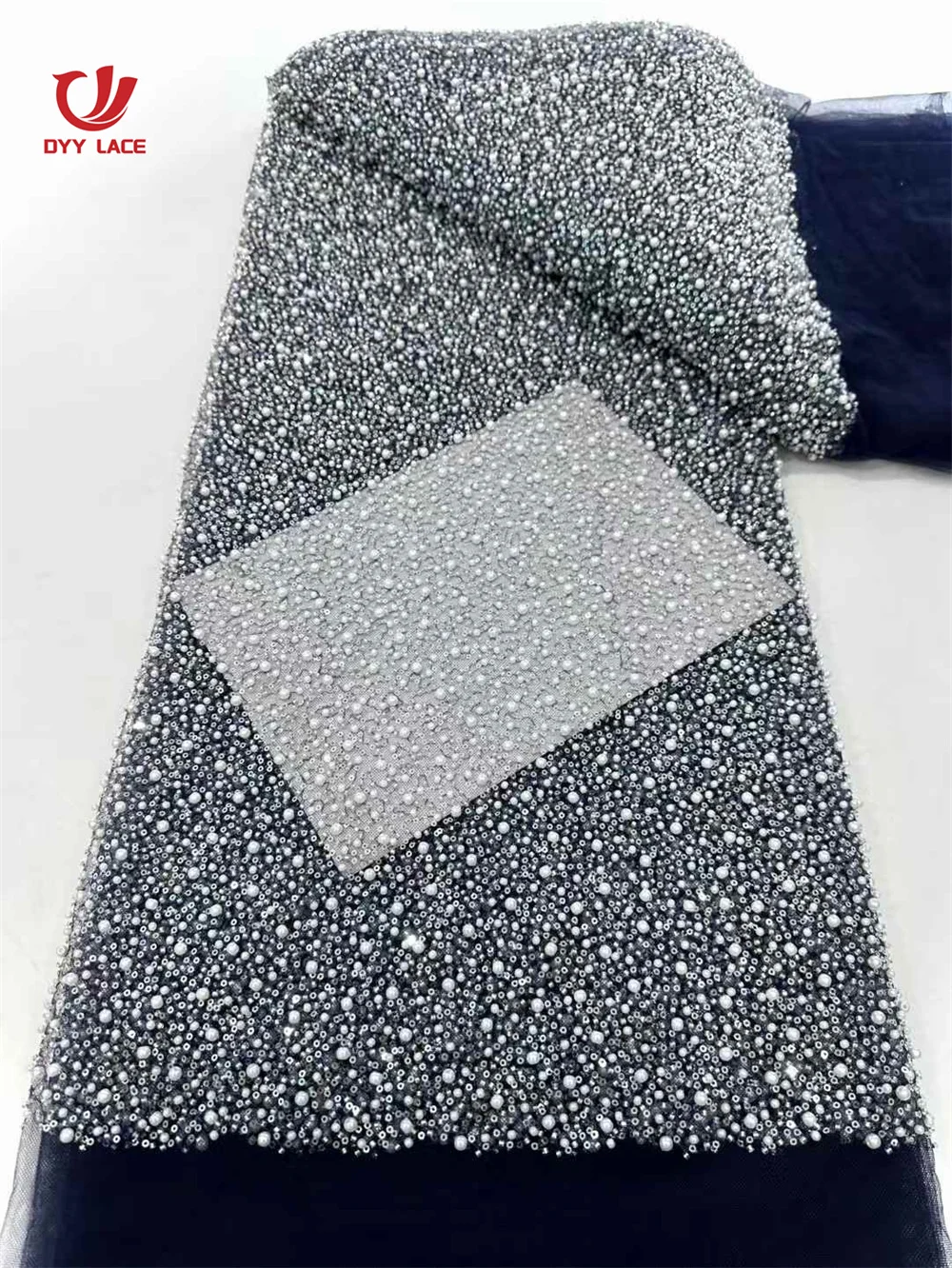 

Роскошная африканская кружевная ткань с блестками для жениха, 2021, высокое качество, французская нигерийская кружевная ткань с бусинами для свадебного платья, 5 ярдов