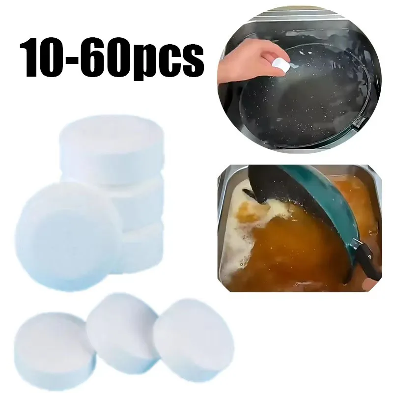 10/20/40/60pcs Tablets For Cleaning Household Effervescent Tablets Descaling Tablet Bathroom Floor Multipurpose Cleaning Tablets