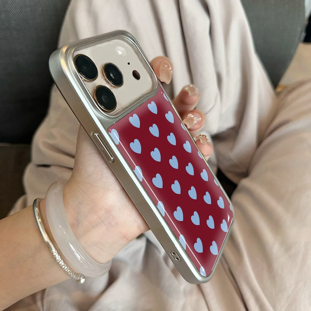 Luxuriöse Herzförmige Gummihülle für iPhone 15 17 13 Pro Max Phone 11 12 ProMax 14 15 16 Plus Hüllen Stoßfest Minimalistisch Funda – Detail 14