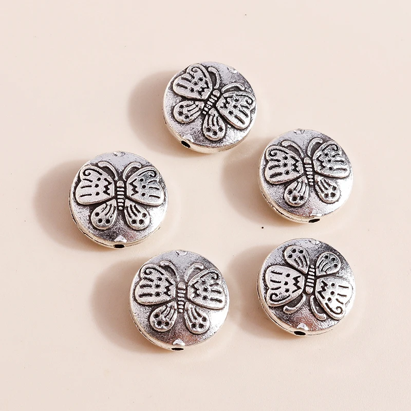 Leslie 10 Stück/Lot Legierung Antik Silberfarben Schmetterling Charms Perlen Anhänger für Armbänder Halsketten DIY Basteln Schmuck Geschenke – Detail 6