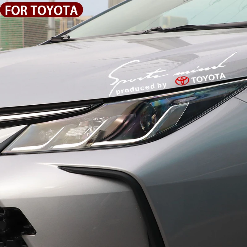 

1Pcs Sport Design Car Front Head Light Eyebrow 3D Sticker Emblem For Toyota TRD Camry RAV4 Land Corolla Levin Yaris Aygo Hilux