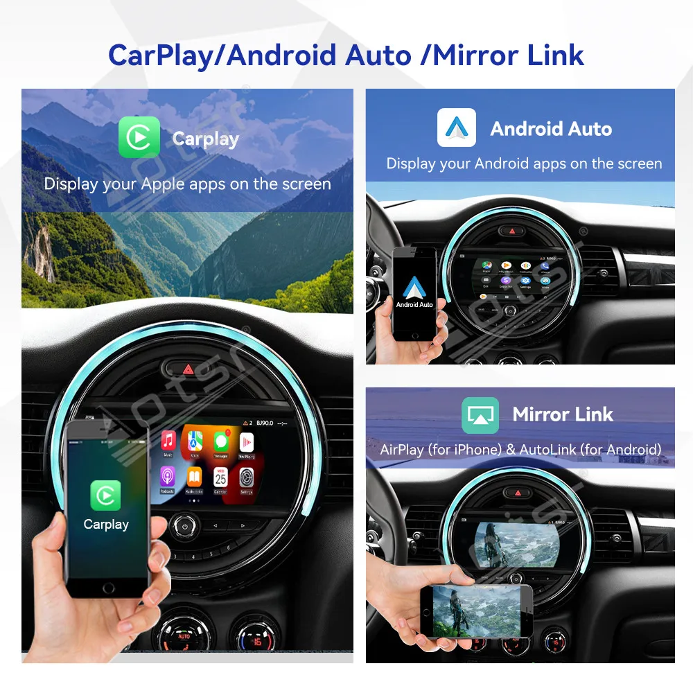 Carplay 8368 XU Decoder Android 13 Car Radio For BMW MINI F54 F55 F56 F57 F60 EVO 2018-2019 Touch Screen Multimedia Player GPS