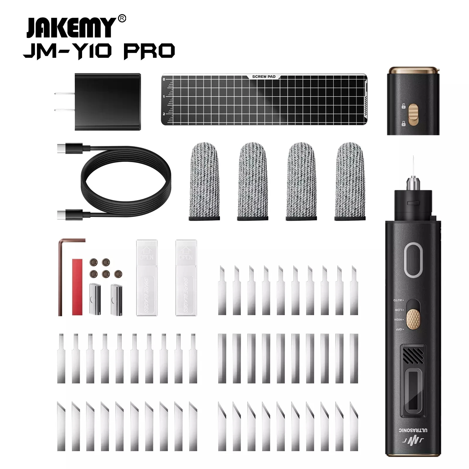 JAKEMY Ultrasonic Cutter Knife, 40KHz 2-in-1 Cutting and Grinding