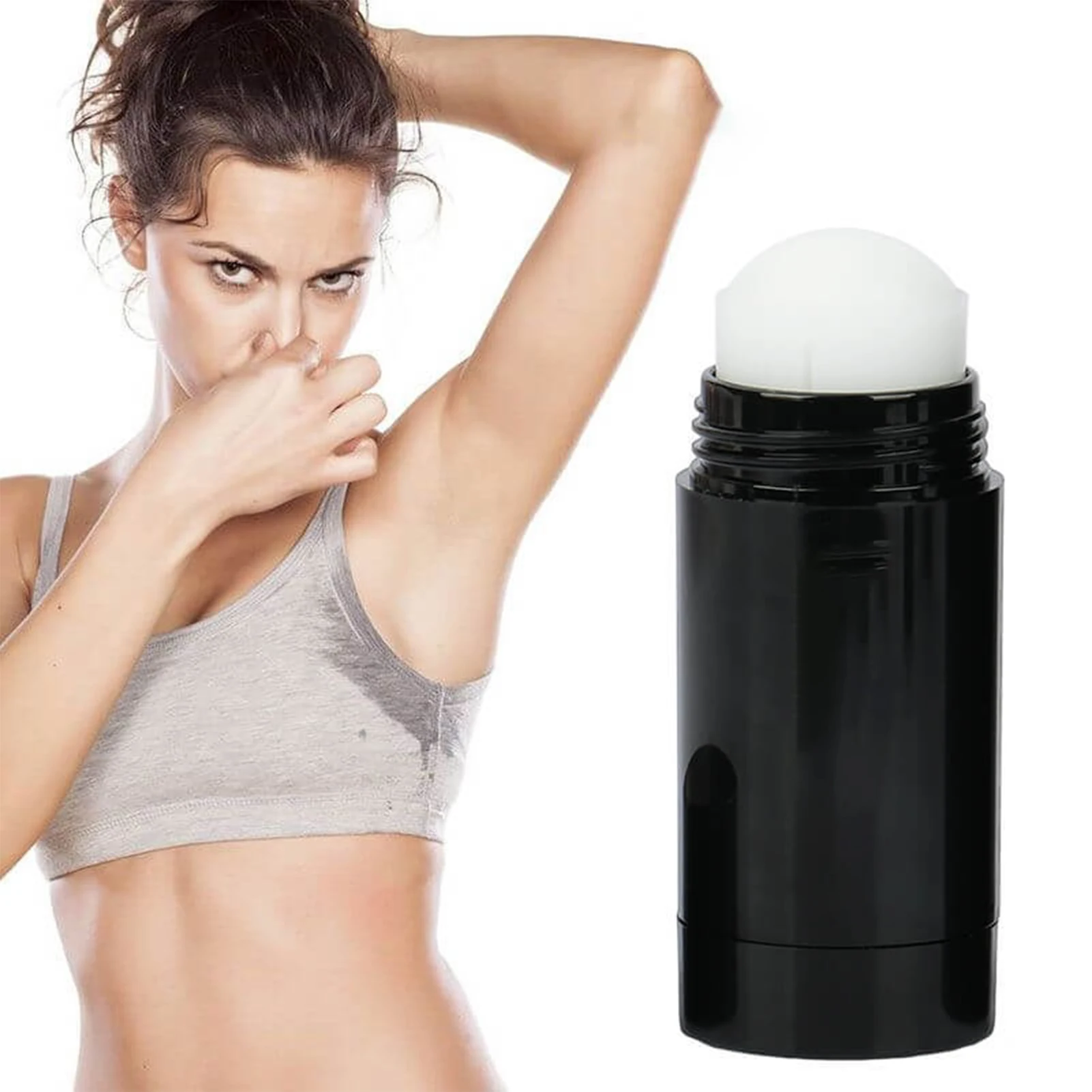 Reusable Deodorant Bottle 30ml Empty Black Cylinder Twist Up Stick Tube for Lip balm,Lipstick