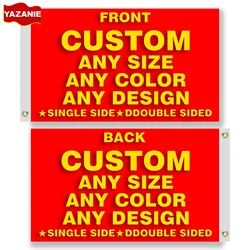 Custom Flag Double Sided 3x5ft 5x8 6x10ft 2 Sides Personalized Logo Printing Polyester Flag Design Your Own Flags and Banners