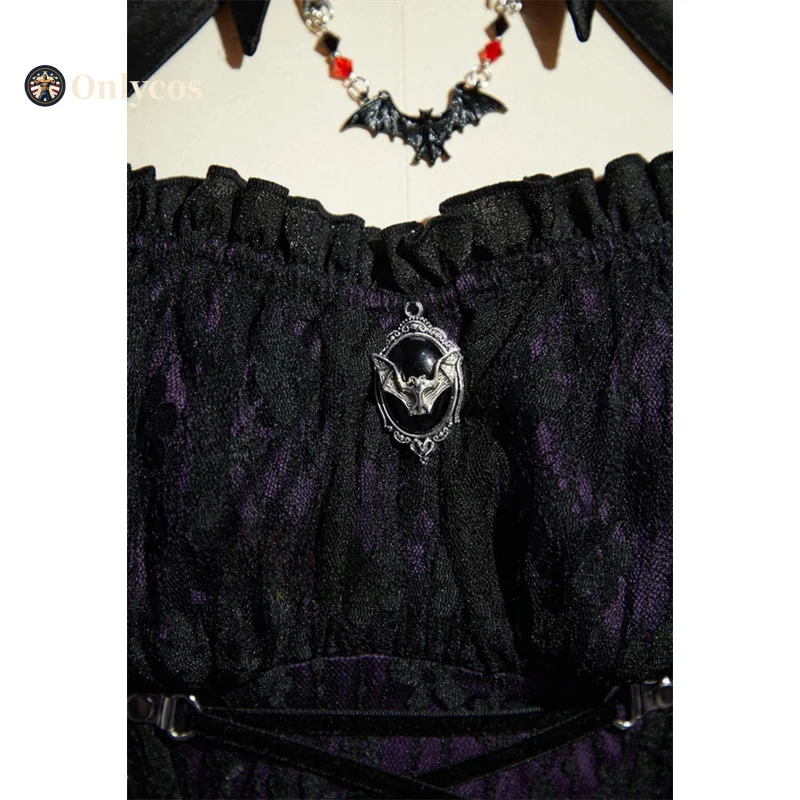 Elizabeth Cosplay Monster Cos High Costume Gothic Dress Anime Character Halloween Carnival Party Prop Onlycos