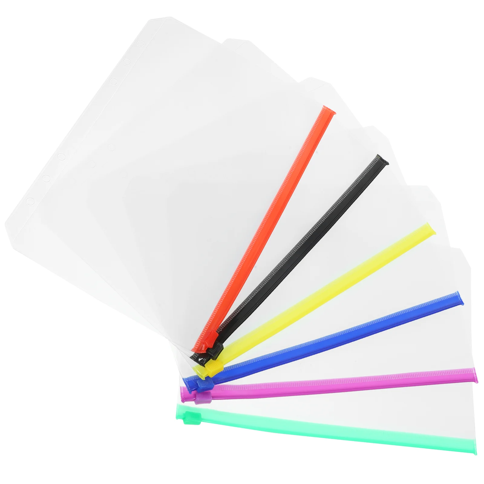 12 Pcs Notebook Storage Document Bag Notepad Zip Clear Zipper Pouches Thick Budget Binder Pocket Pvc Organizer