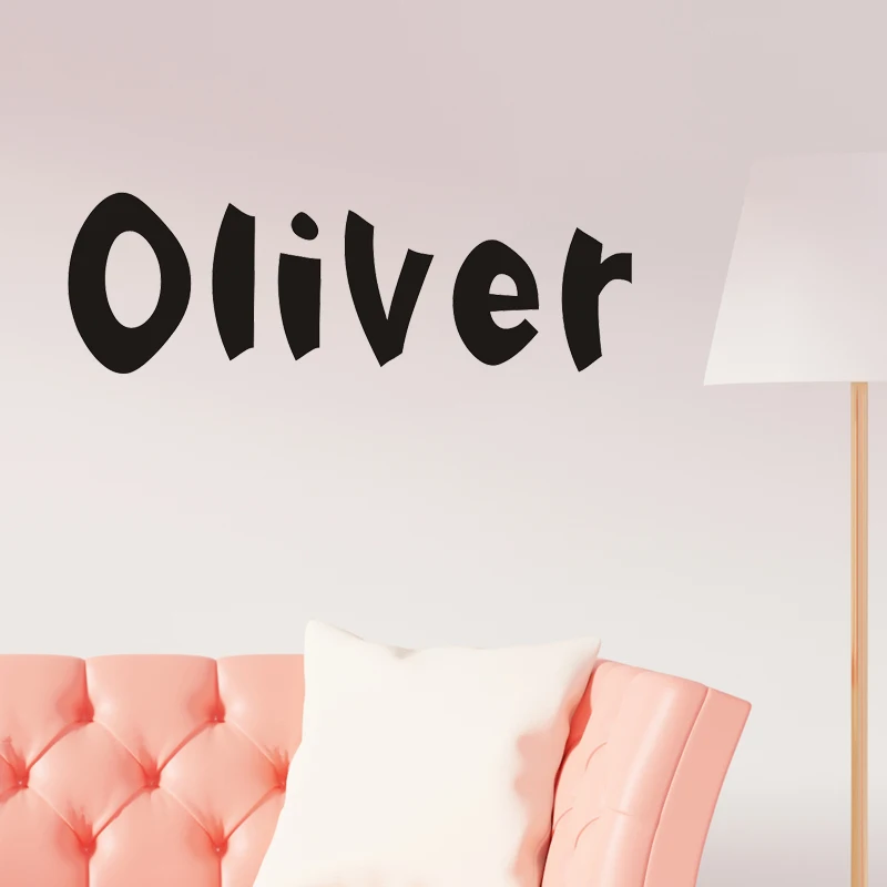 Custom Name Wall Art Decal Personalized Text Vinyl Sticker Removable for Laptop Car Window Door Boys Girls Room 21 Colors